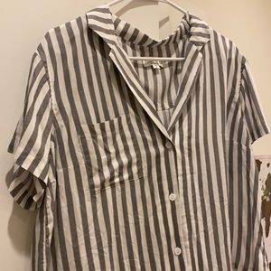 XIX Palms Striped Button up Tee